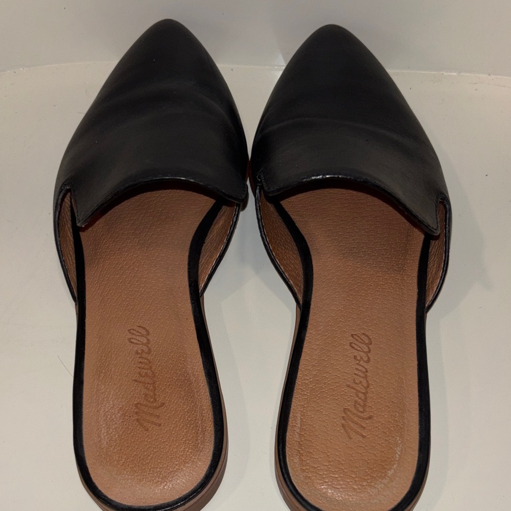 Madewell Black Leather Mules - Picture 4 of 9